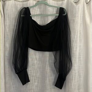 SHEIN long sleeve mesh sleeve tshirt size large worn once